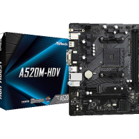 MB ASROCK A520M-HDV AM4 AMD RYZEN 3000/4000G 5000/5000G SERIES uATX